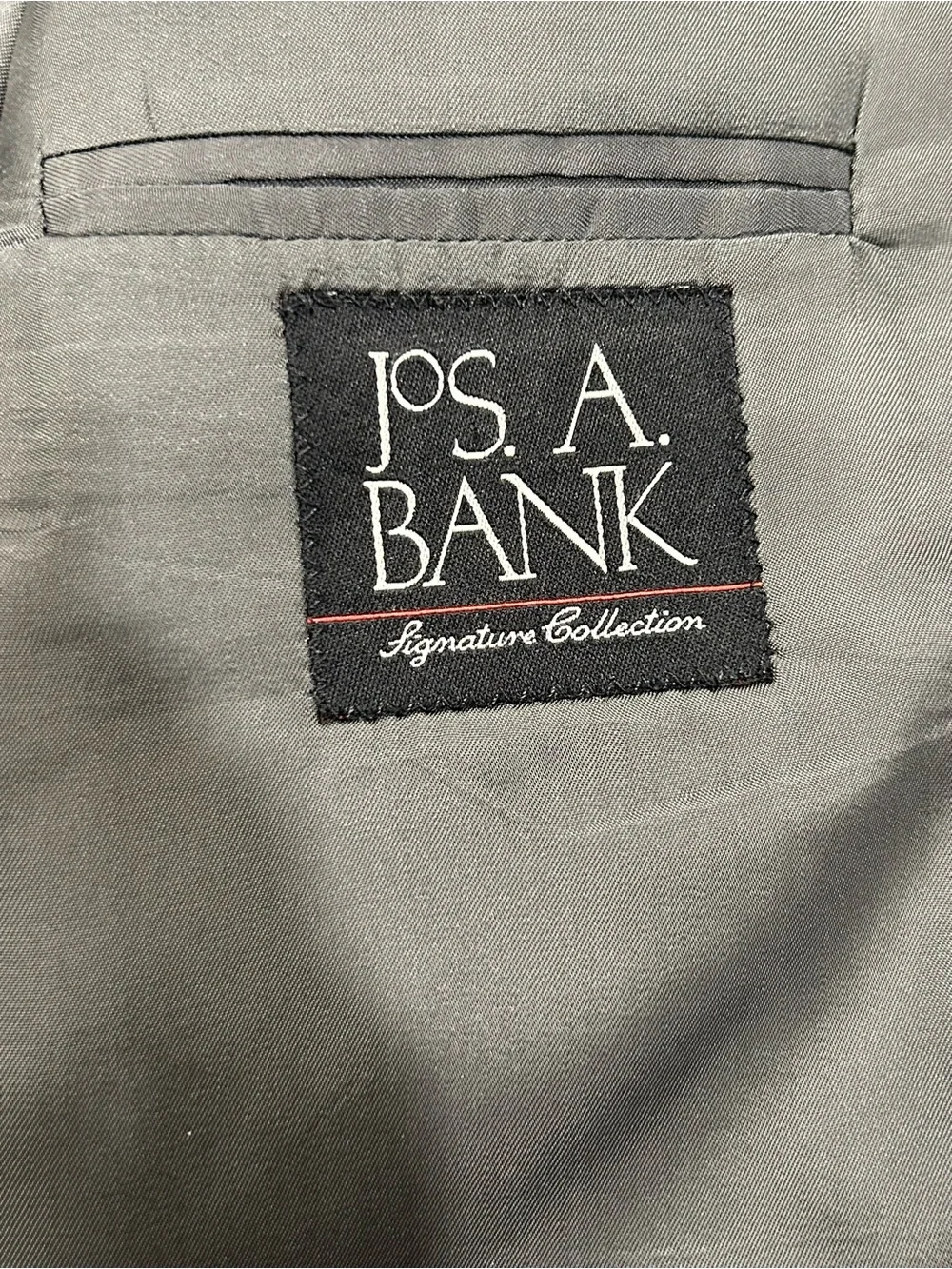 Jos. A. Bank Signature Collection Men's Charcoal Gray Track Pinstripe Suit 42S